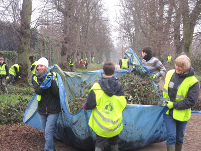 Clearing the path at the Melancholy Walk at Ham House